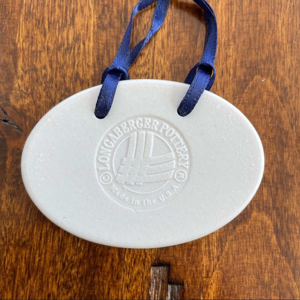 Vintage Longaberger Dresden World’s Largest Basket Pottery Tie-on - Picture 2 of 7